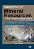 Management of Mineral Resources : Creating Value in the Mining Business