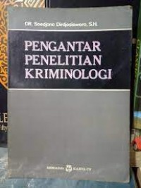 Pengantar Penelitian Kriminologi