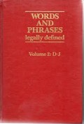 Words and Phrases Legally Defined Volume. 2:D-J